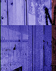 Color Is Everything" by SUZI ROHER features abstract vertical panels in gray, green, blue, and purple with layered textures—perfect for a 200 cm x 70 cm modal wool scarf design.