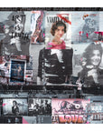 The "Vanity Fair" collage by SUZI ROHER features layered black-and-white photos, a magazine cover, and urban vintage posters—ideal for collectors of artistic archival prints.