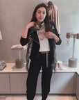 Perfect Imperfection is a scarf with every colour in it. A large square 145cm. 